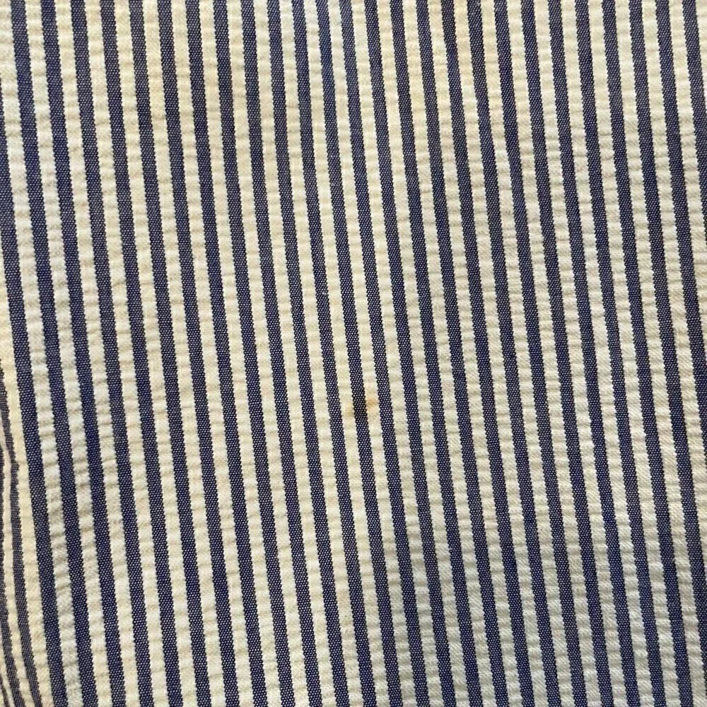 Vintage Men’s Pants Chinos Blue White Seersucker 36W/29L FLAWED